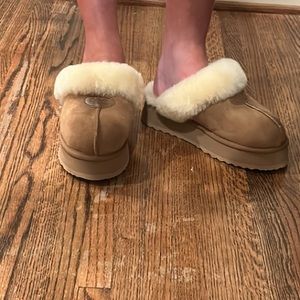 Ugg platform slippers. Worn a few times around the house.